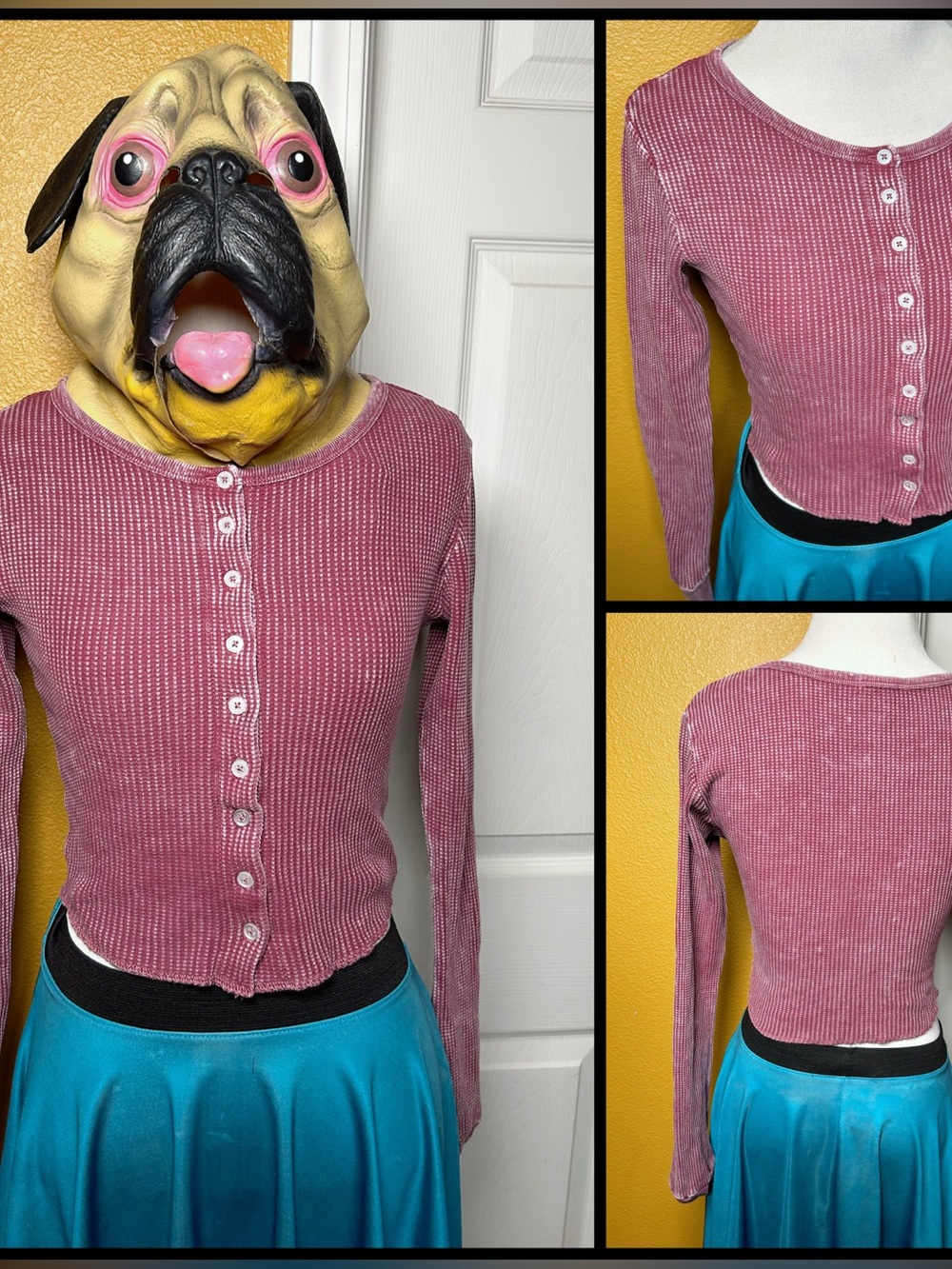 FULL TILT, button up waffle, crop top!!